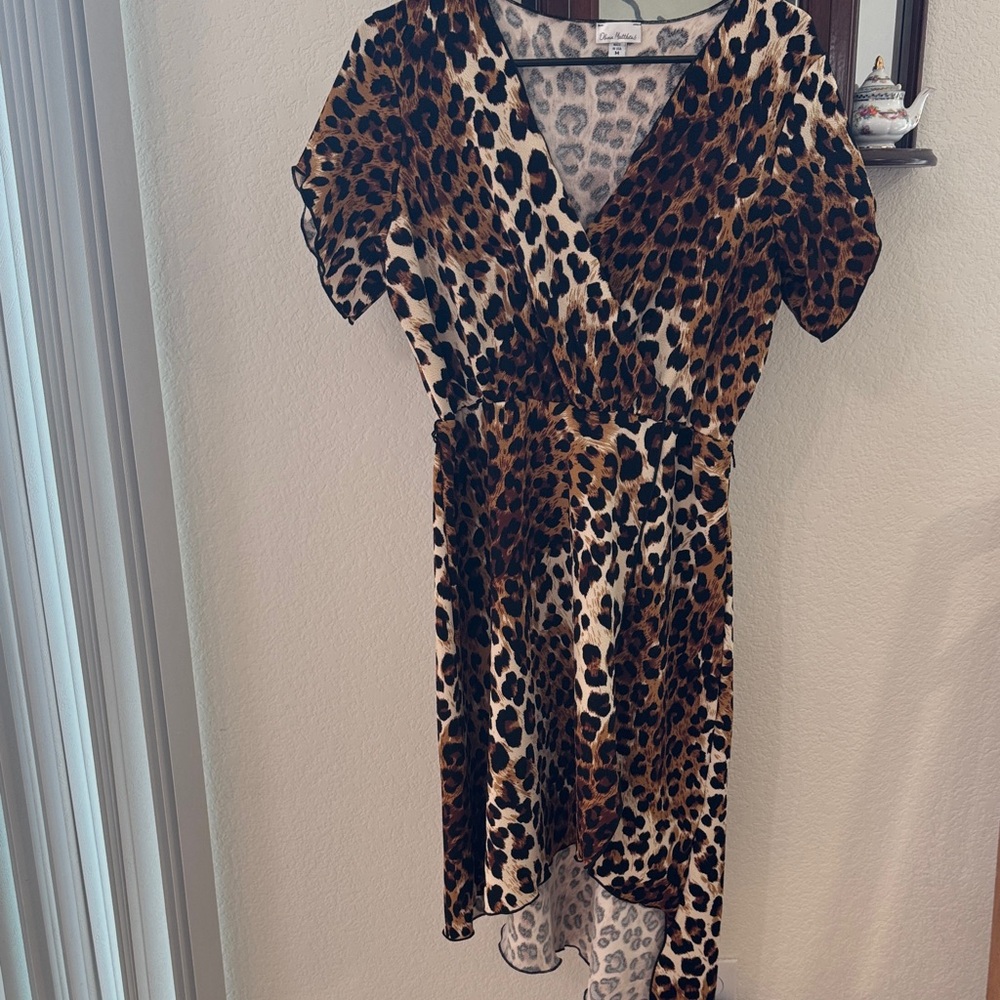 Leopard Print Wrap Dress